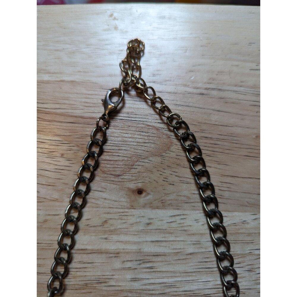Statement piece Cleopatra style coin necklace Republic of france burnished gold - Picture 7 of 11